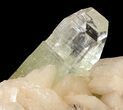 Zoned Apophyllite Crystals on Stilbite (Repaired) - India #44375-1